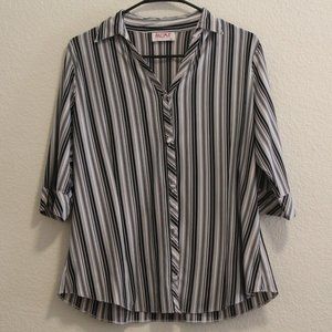 PALOMA CARMIN CASUAL BLACK AND WHITE BLOUSE SIZE S